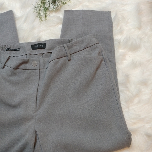 Talbots Grey High Waist Tailored Ankle Pant - Picture 7 of 12